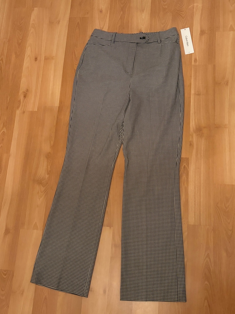 NWT Calvin Klein Black & White Houndstooth Dress Pant Size 8